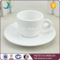 Copa de café de cerámica blanca más vendida con platillo